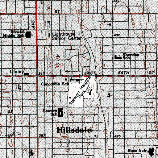 Topographic Map of Tacoma Police Department, WA