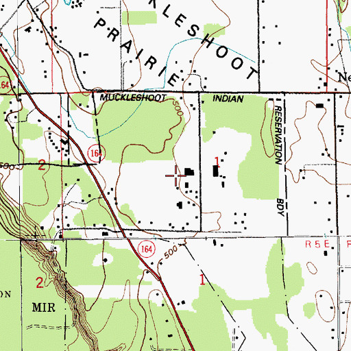 Topographic Map of Muckleshoot Indian Tribe Police Department, WA