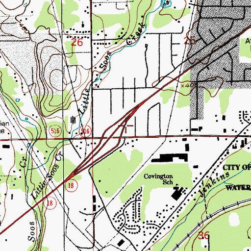 Topographic Map of Covington Police Department, WA