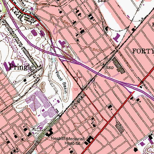 Topographic Map of Northeast Paramedics, PA