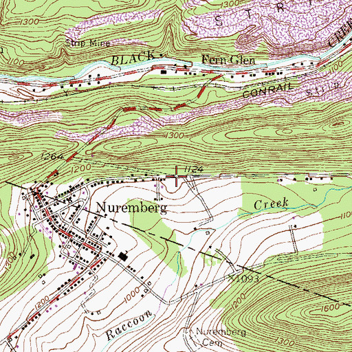 Topographic Map of Nuremberg Community Ambulance, PA