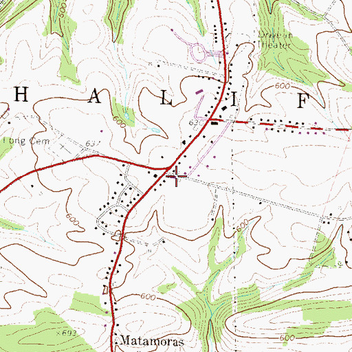 Topographic Map of Medical Express Ambulance Service, PA