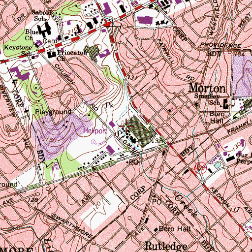 Topographic Map of Keystone Quality Transport, PA