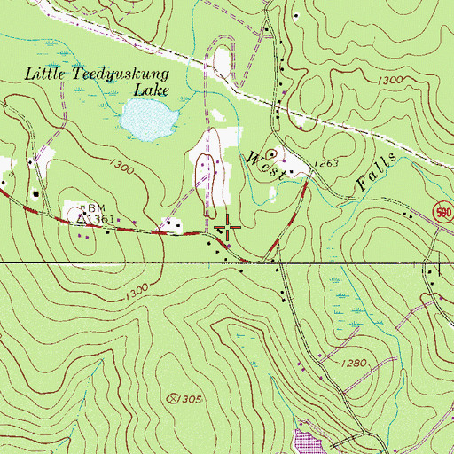 Topographic Map of Lackawaxen Township Volunteer Ambulance Service Bohemia Station, PA