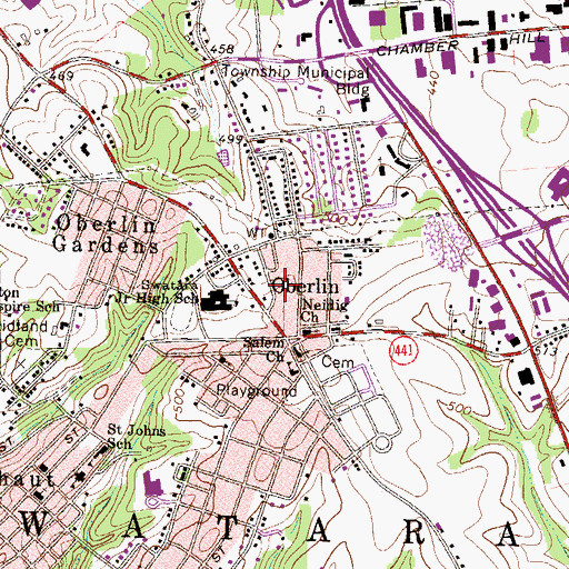 Topographic Map of Swatara Emergency Medical Services, PA