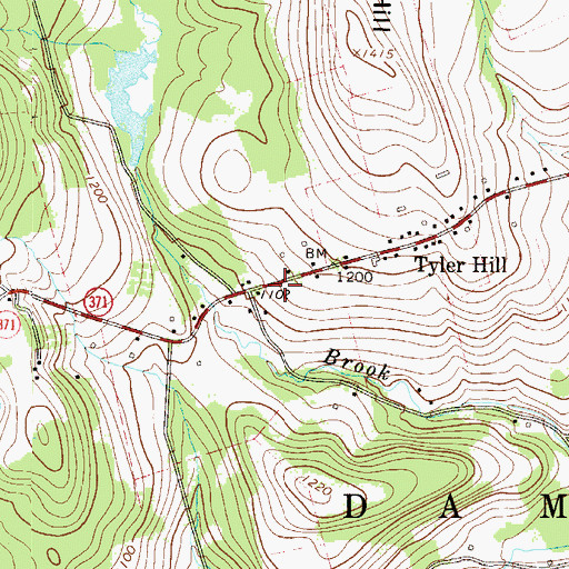 Topographic Map of Damascus Township Volunteer Ambulance Corps, PA