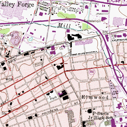 Topographic Map of White Rose Ambulance, PA