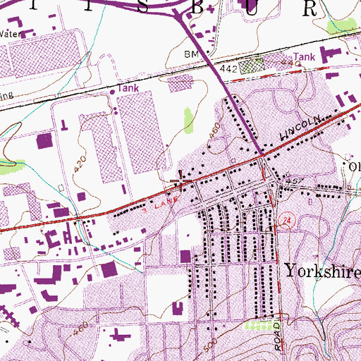 Topographic Map of Springettsbury Township Emergency Medical Services Station 89 - 1, PA