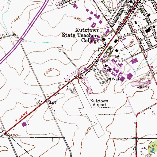 Topographic Map of Valley Hospital Medevac Station 1, PA