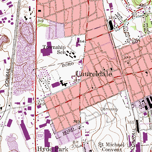 Topographic Map of Muhlenberg Area Ambulance, PA