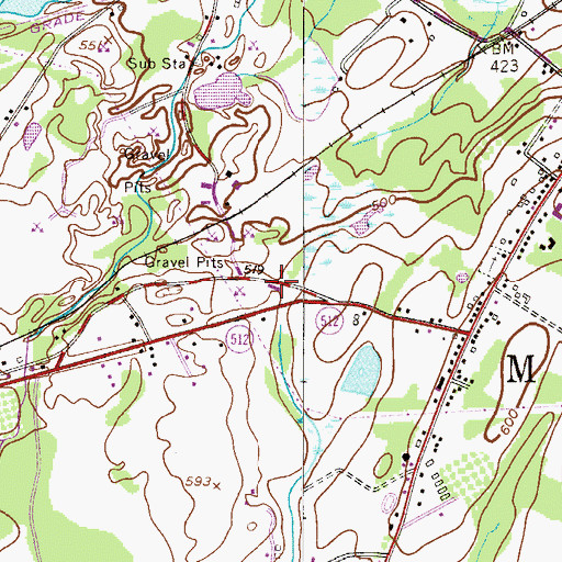 Topographic Map of Portland - Upper Mount Bethel Emergency Medical Services, PA