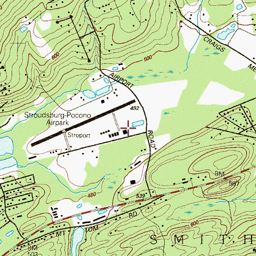 Topographic Map of Valley Hospital Medevac Station 2, PA