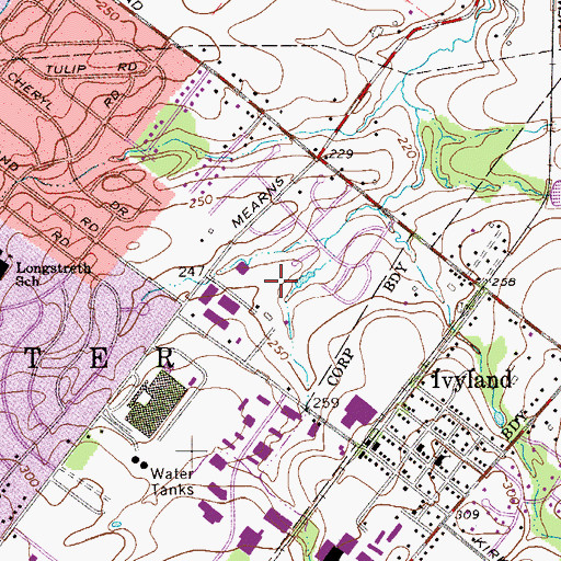Topographic Map of Advanced Nurse Transport Emergency Services, PA