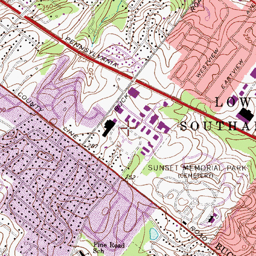 Topographic Map of Rescue Tech Ambulance Company, PA