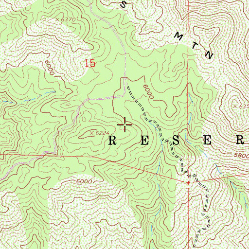 Topographic Map of Los Coyotes Reservation, CA