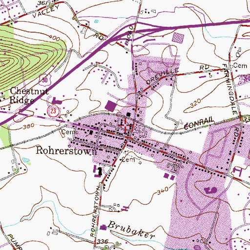 Topographic Map of Susquehanna Valley Emergency Medical Services Station 1, PA
