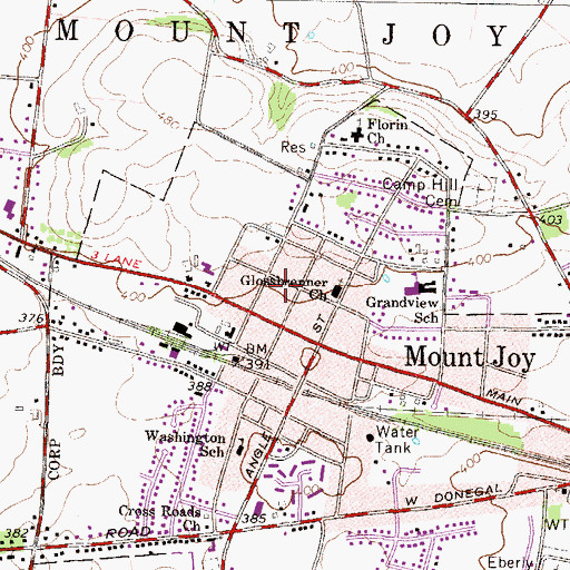 Topographic Map of Susquehanna Valley Emergency Medical Services Station 77, PA