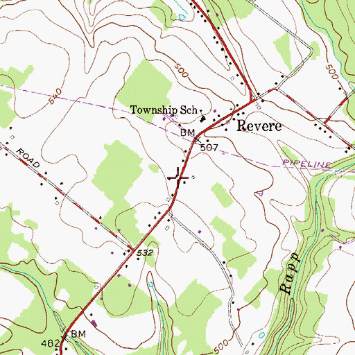 Topographic Map of Upper Bucks Regional Emergency Medical Services Station 142, PA