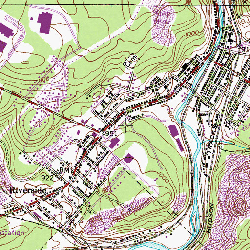 Topographic Map of Archbald Community Ambulance and Rescue Station 21, PA