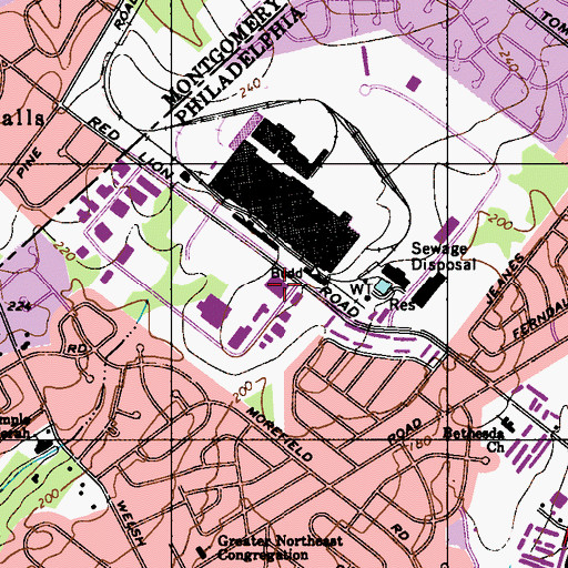 Topographic Map of Lifecross Ambulance, PA