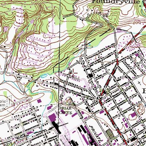 Topographic Map of Berwick Area Ambulance Station 90, PA