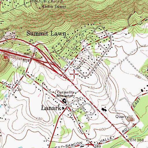Topographic Map of South Mountain Area Medic V, PA