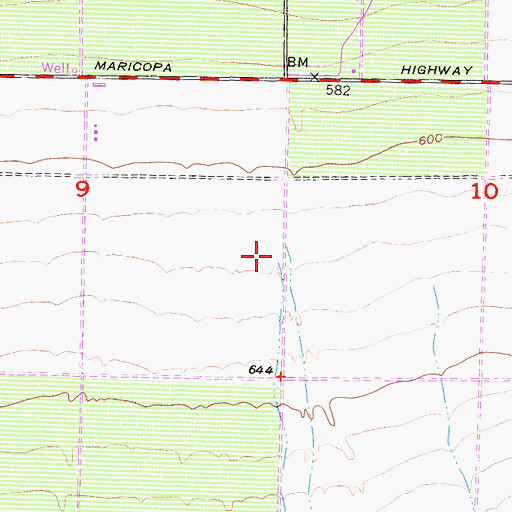 Topographic Map of Los Lobos Creek, CA