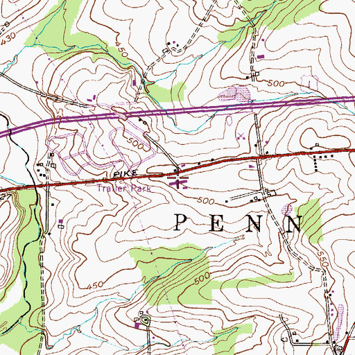 Topographic Map of Southern Chester County Emergency Medical Services Medic 94, PA