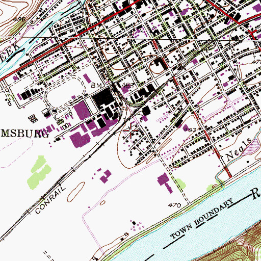 Topographic Map of Greater Columbia Medical Transport Service, PA