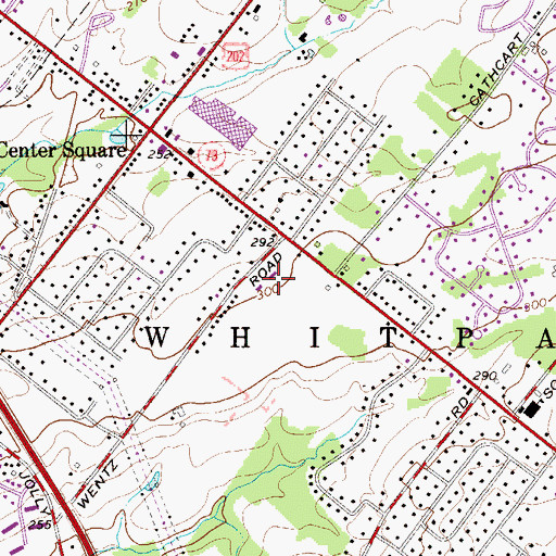 Topographic Map of Second Alarmers Association and Rescue Squad Station 385 Whitpain Township, PA