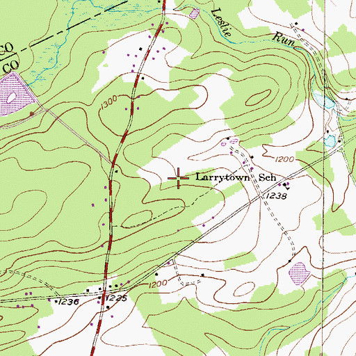 Topographic Map of Valley Hospital Medevac Station 4, PA