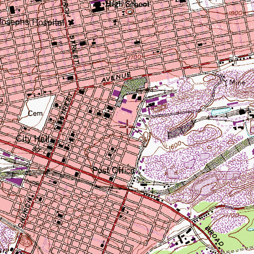 Topographic Map of American Patient Transport Systems, PA