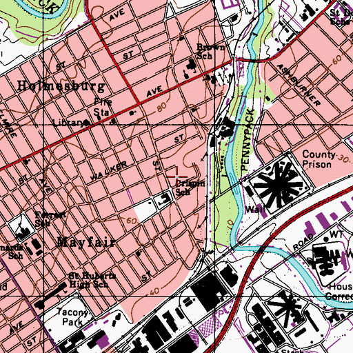 Topographic Map of Northeast First Aid Corps, PA