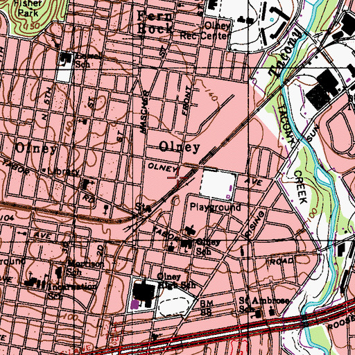 Topographic Map of Midlantic Medical Transport, PA