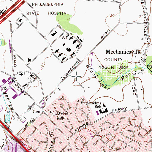 Topographic Map of Tri State Ambulance, PA
