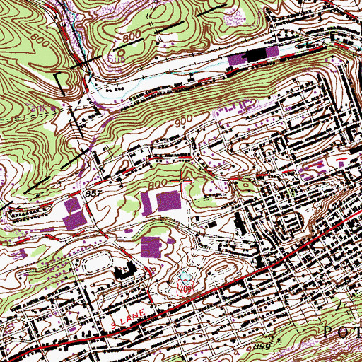 Topographic Map of Valley Hospital Medevac Station 7, PA