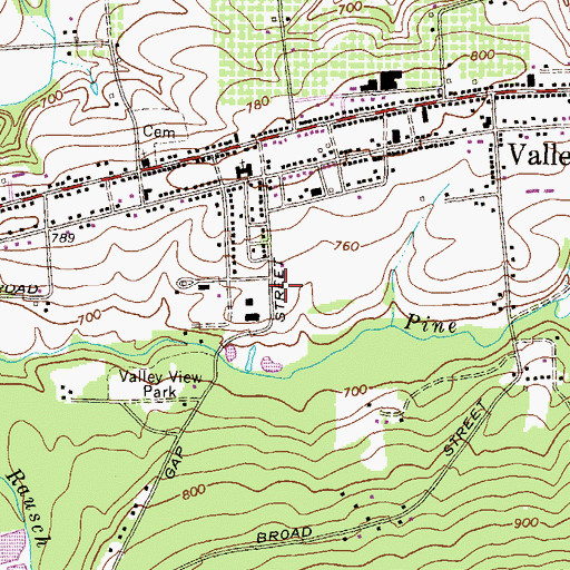 Topographic Map of Hegins Area Ambulance, PA