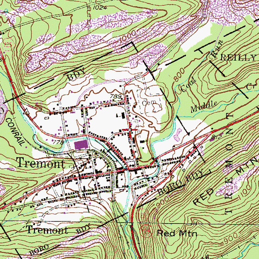 Topographic Map of Tremont Area Ambulance, PA