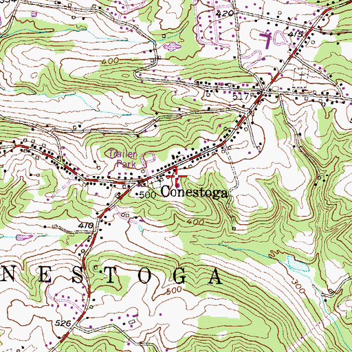 Topographic Map of Conestoga Ambulance, PA