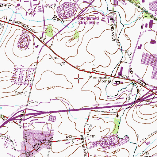 Topographic Map of Lancaster Emergency Medical Services Women and Babies Station 6 - 9, PA