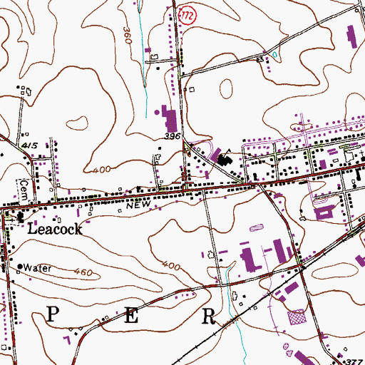 Topographic Map of Leola Ambulance Station 38, PA