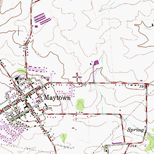 Topographic Map of Northwest Emergency Medical Services Maytown 86, PA
