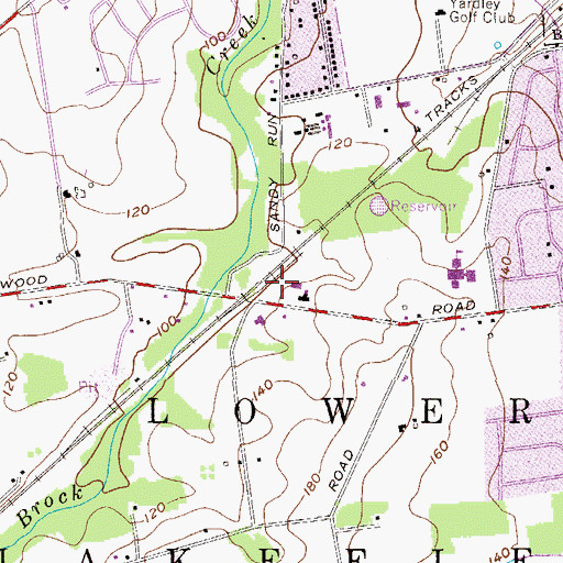 Topographic Map of Yardley - Makefield Emergency Unit, PA
