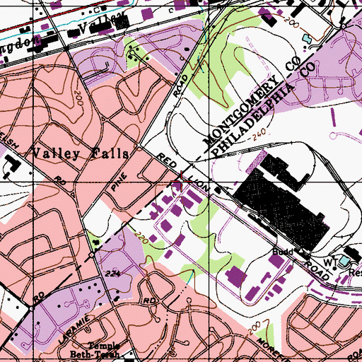 Topographic Map of Life Line Ambulance, PA