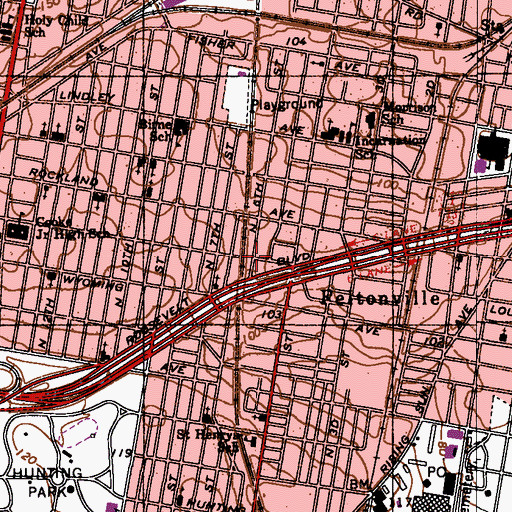 Topographic Map of Advantage Ambulance, PA