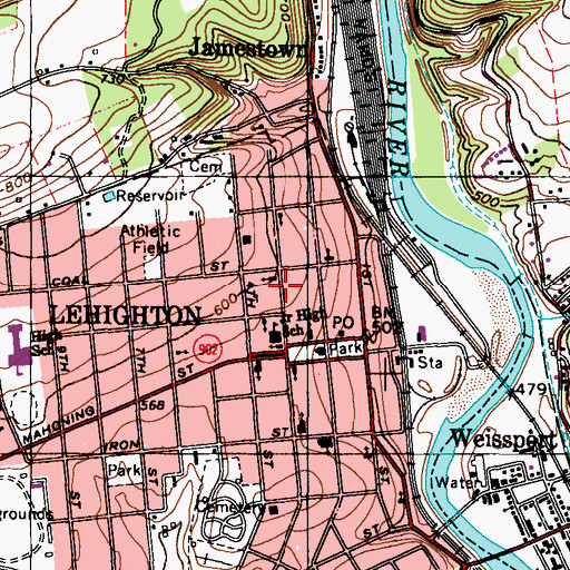 Topographic Map of Regional EMS and Critical Care Ambulance, PA