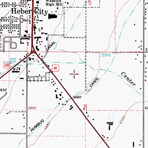 Topographic Map of Heber Valley Medical Center, UT