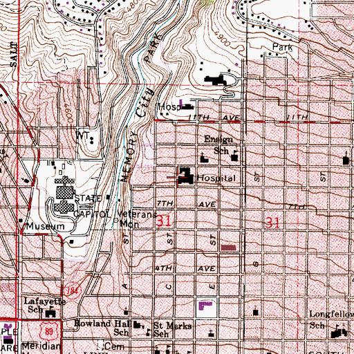 Topographic Map of Promise Hospital of Salt Lake, UT