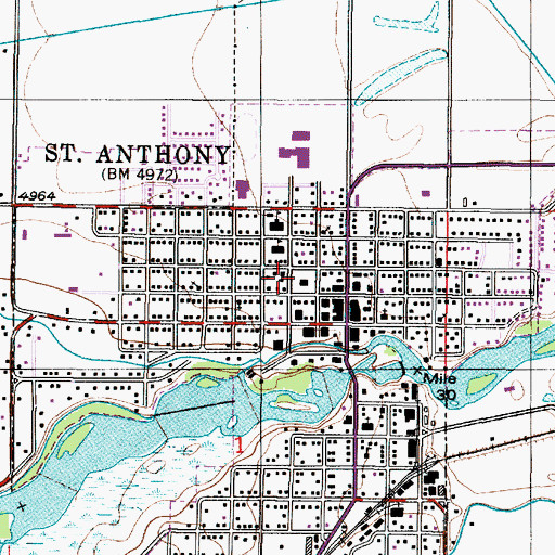 Topographic Map of Fremont County Sherrif Department, ID