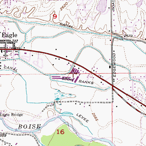 Topographic Map of Ada County Sheriff's Office Eagle, ID